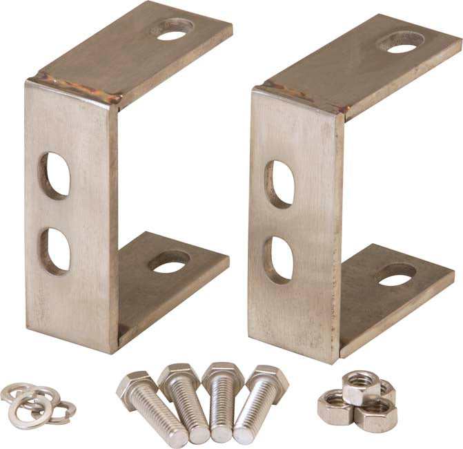 Jeep YJ Rear Bumper Brackets Pair 87-95 Wrangler TJ Polished Silver Kentrol