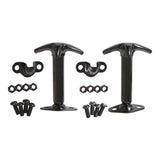 Hood Catch; Pair; Black; No Drill Installation;
