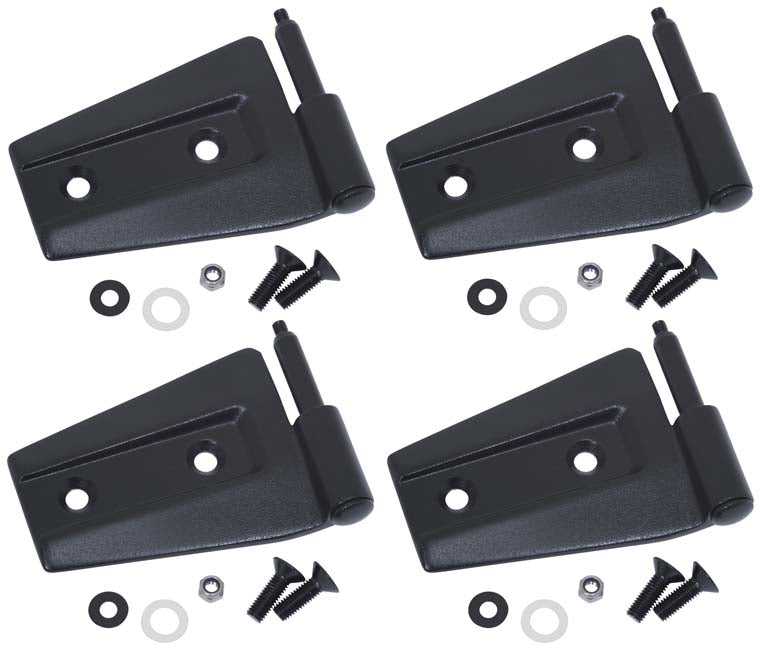 Jeep JK Door Hinge Set 4 Pieces 2 Door 07-18 Wrangler JK Textured Black Kentrol