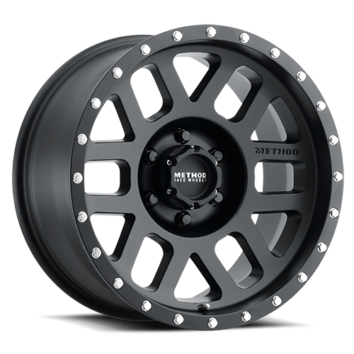 Aluminum Wheels 17x8.5 Mesh MR306 Bolt Pattern 6 On 139.7 Offset 0 Lip Size 1.81 Matte Black MB Method
